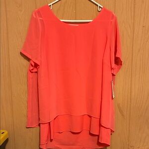 Dana Buchman Vibrant Coral Blouse